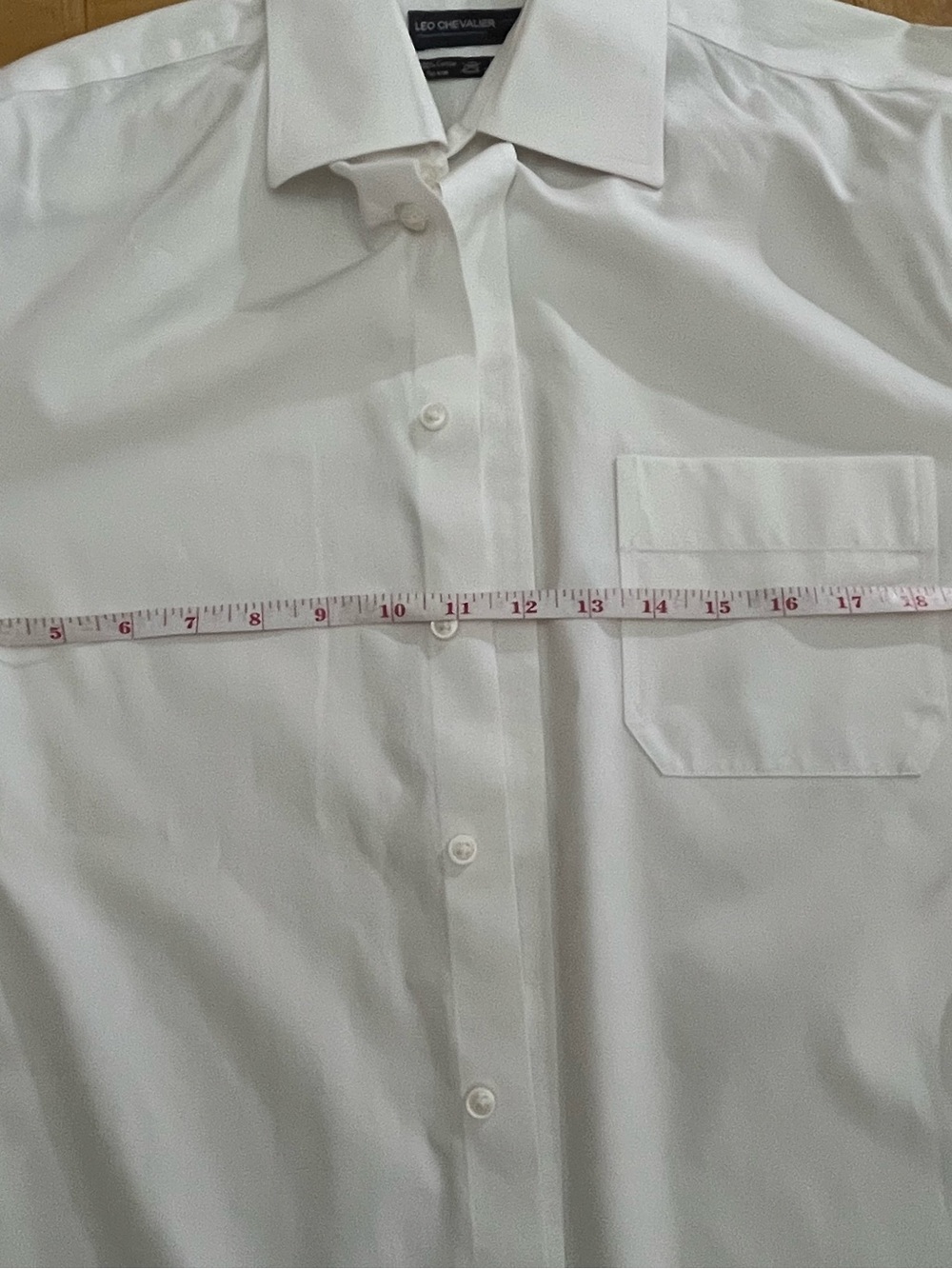 Leo Chevalier Design White No-Iron Dress Shirt | 15.5 34/35 | 100% Cotton - Picture 4 of 8